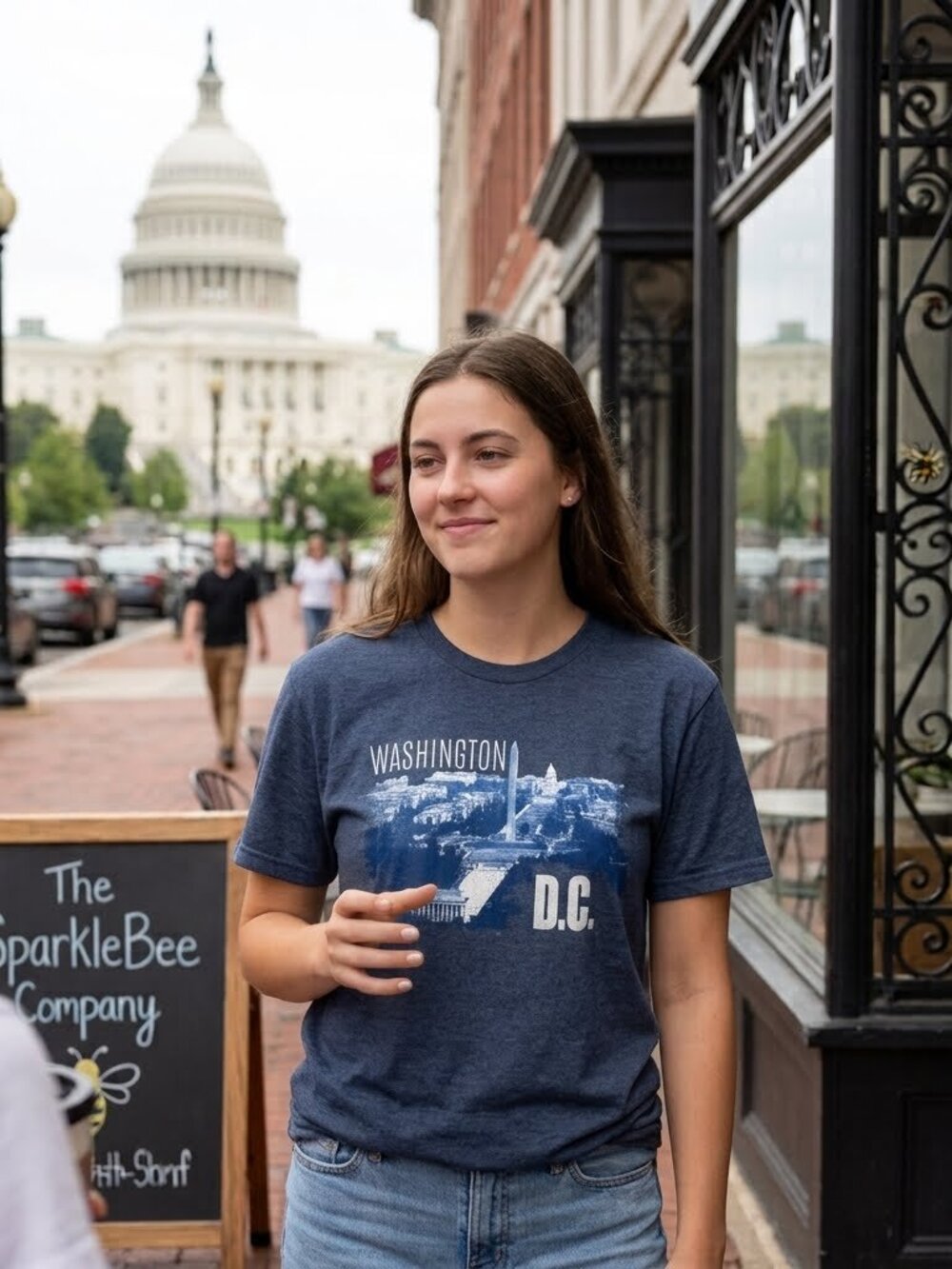 Washington DC Graphic Tee Nation's Capital Building Travel Shirt Adult‎ M